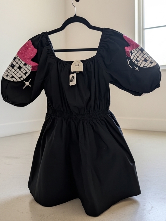 Fantastic Fawn Dresses & Skirts - Fantastic Fawn Puff Sleeve Mini Dress with Pink Sequin Disco Cowgirl Size M